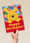 Winnie The Pooh Happy Birthday red