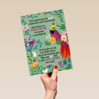 Verjaardagskaart stralende dag