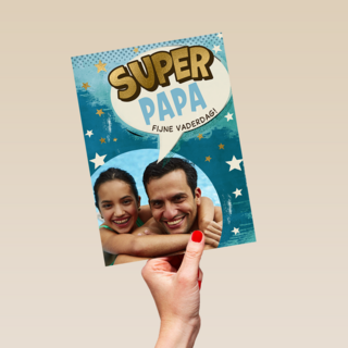 Vaderdag superpapa fotokaart