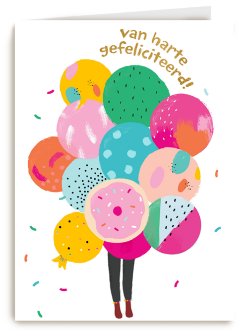 Verjaardagskaart Hallmark | Verjaardagskaart Tiener Meisje Enorme Tros Ballonnen