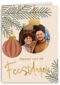 Kerstballen feestdagen fotokaart