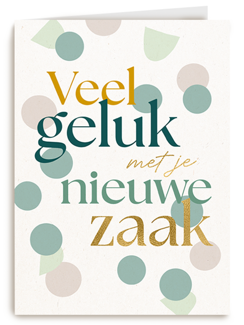 Kaart Hallmark | Nieuwe Zaak | Veel Geluk Nieuwe Zaak