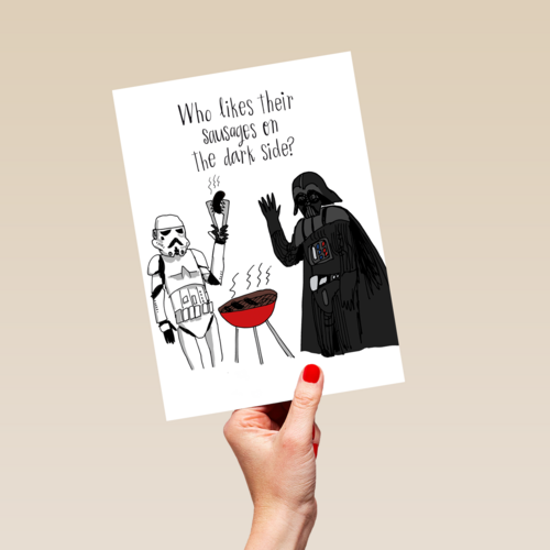 zomer kaart darth vader bbq