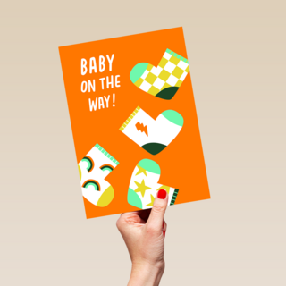 Zwangerschap baby on the way oranje