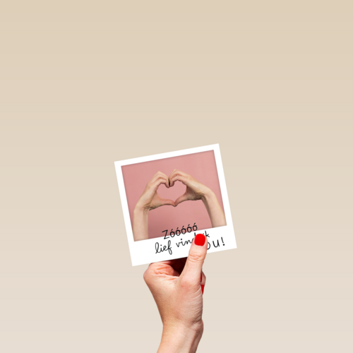 polaroid zooo lief vind ik jou