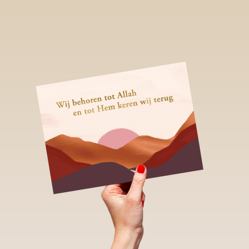 condoleancekaart wij behoren tot allah