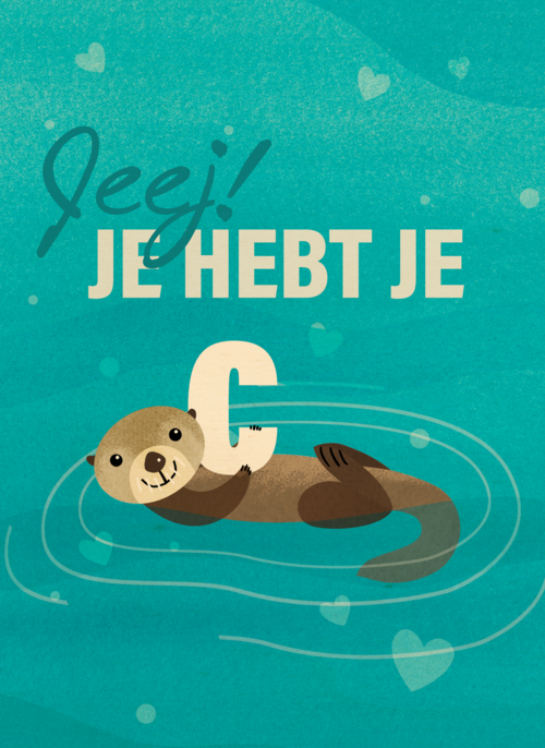 Houten Kaart Zwemdiploma | Houten Kaart Hallmark | Zwemdiploma | Zwemdiploma Kaart Jeej Je Hebt Je C