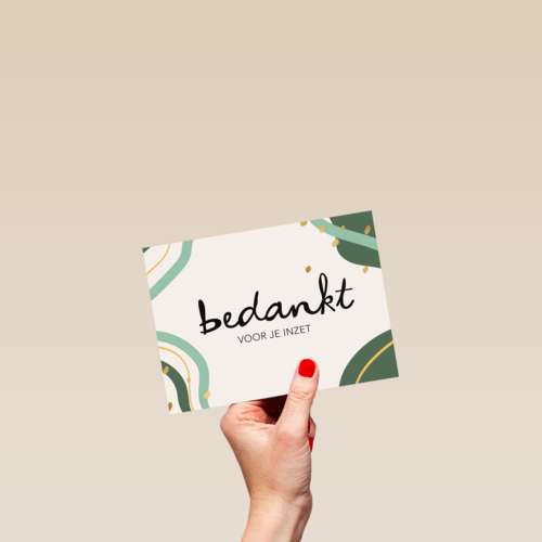Bedankt kaart thuiswerken bedankt voor je inzet