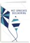 Condoleance kaart vlieger met op rechte deelneming