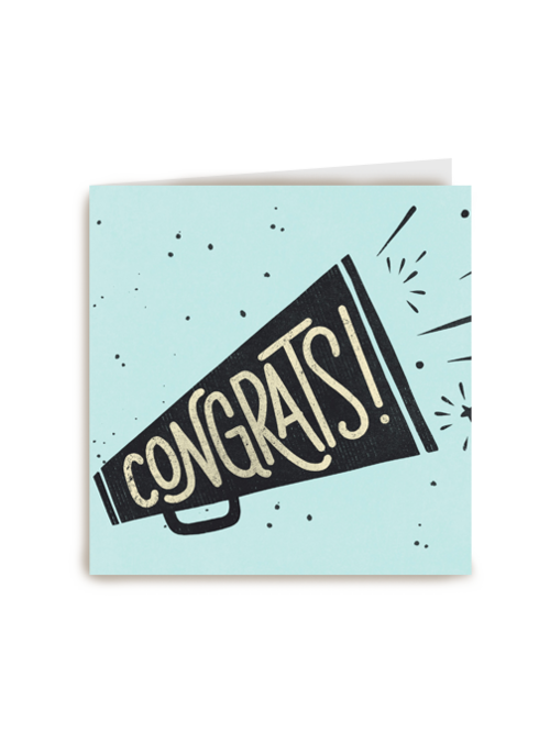 megafoon met congrats