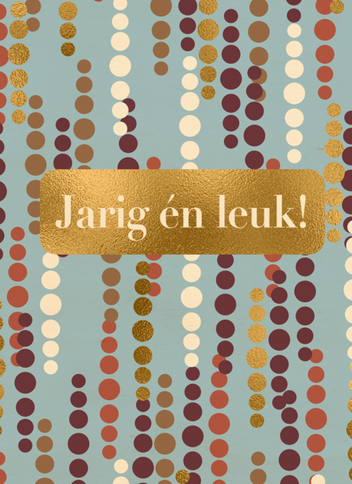 Verjaardagskaart jarig en leuk
