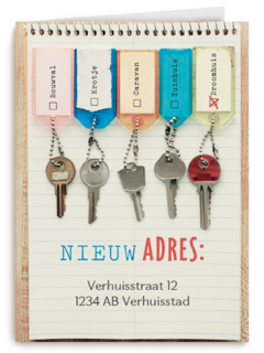 verhuizen nieuw adres verhuisbericht notitie