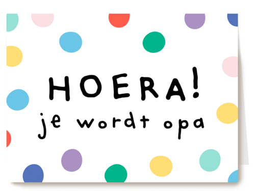 zwanger kleinkind confetti hoera je wordt opa