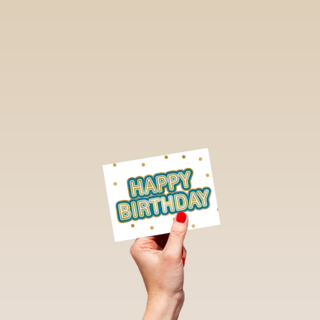 Verjaardagskaart man vrouw hip Tekst Happy Birthday