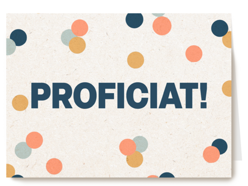 Proficiat met confetti