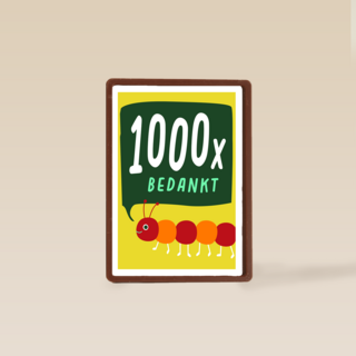 Bedankt kaart 1000x bedankt duizendpoot