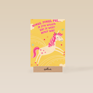 Beterschapskaart unicorn hokus pokus pas
