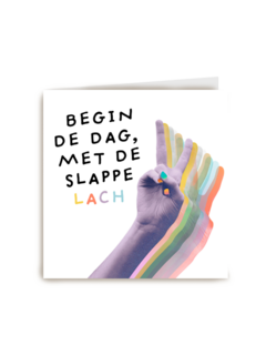 op kamp kaart begin de dag met een slappe lach