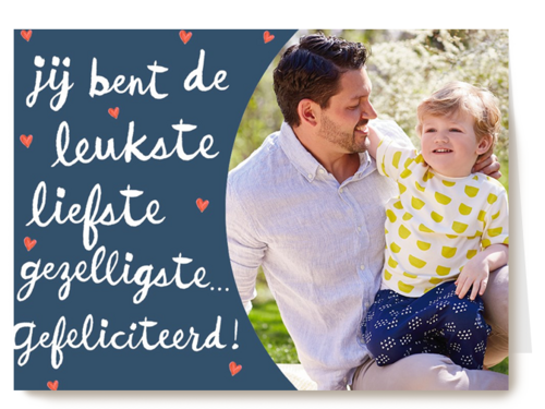 fotokaart verjaardag man jij bent de leukste