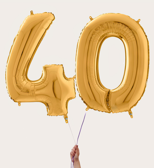 Cijferballon 40 Jaar Goud XL