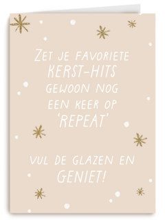 Kerstkaart Speciale momenten Zet je favoriete kersthits op repeat