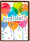 proficiat met ballonnen en confetti