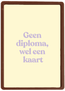 Gezakt kaart Geen diploma wel een kaart