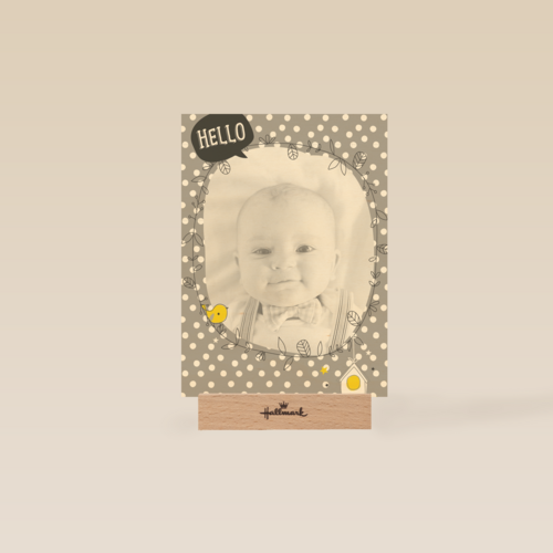 fotokaart hello klein baby kindje