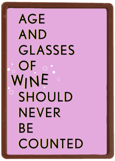 kaart vrouw grappig glasses of wine should never be counted