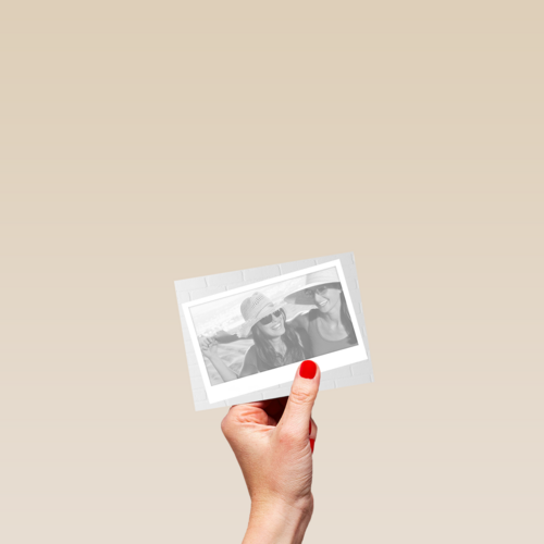 fotokaart blanco simpel grijs liggend