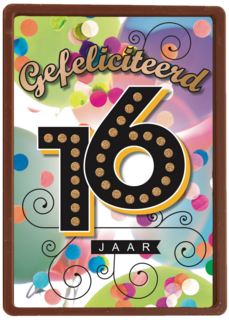 jarig leeftijd 16 zestien gefeliciteerd jaar