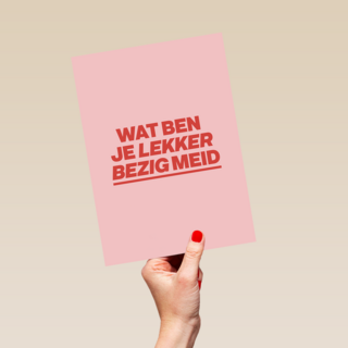 Succes kaart andc lekker bezig meid
