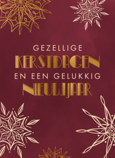 Stijlvolle kerstkaart kerststerren