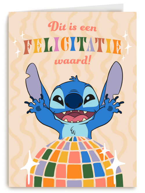 Kaart | Hallmark | Verjaardag | Felicitatie Disney Stitch