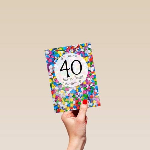confetti 40 jaar in dienst