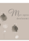 Deelneming kaart met libelle en bloemen