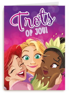 Complimentkaart trots op jou Disney princessen