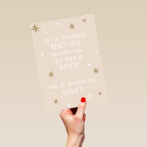 Kerstkaart Speciale momenten Zet je favoriete kersthits op repeat