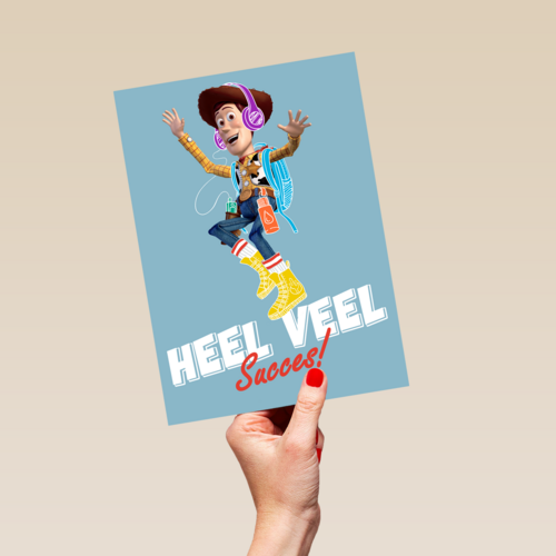 Toy Story kaart met Woody Heel veel succes