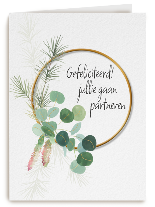 Kaart gefeliciteerd met jullie partneren
