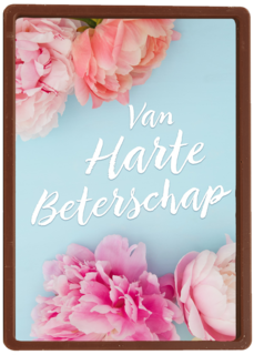 Beterschapskaart Foto met bloemen Van harte beterschap