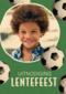 Uitnodiging Lentefeest voetbal fotokaart