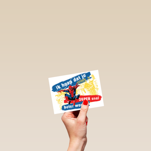 Spiderman beterschapskaart