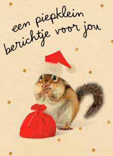 Kerstkaart hart onder de riem Een piepklein berichtje voor jou