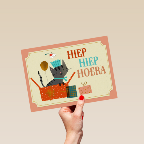 hiep hiep hoera van deze kat