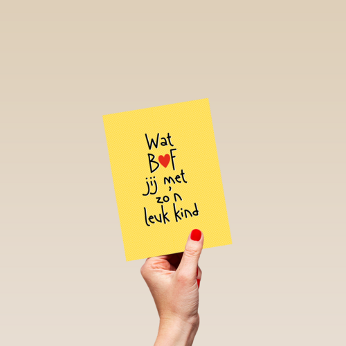 vaderdag kaart wat bof jij met zon leuk kind