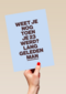 verjaardagskaart vrouw man grappig weet je nog toen je 23 werd