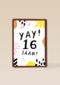 Verjaardagskaart Tiener jongen meisje 16 jaar yay
