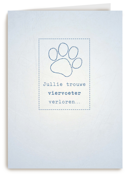 dierenpootje viervoeter verloren