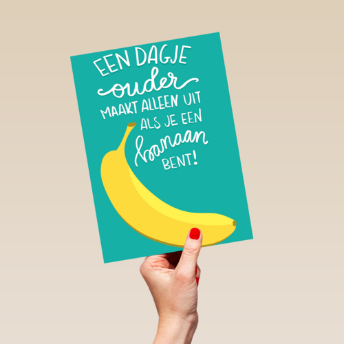 een dagje ouder maakt alleen uit voor een banaan